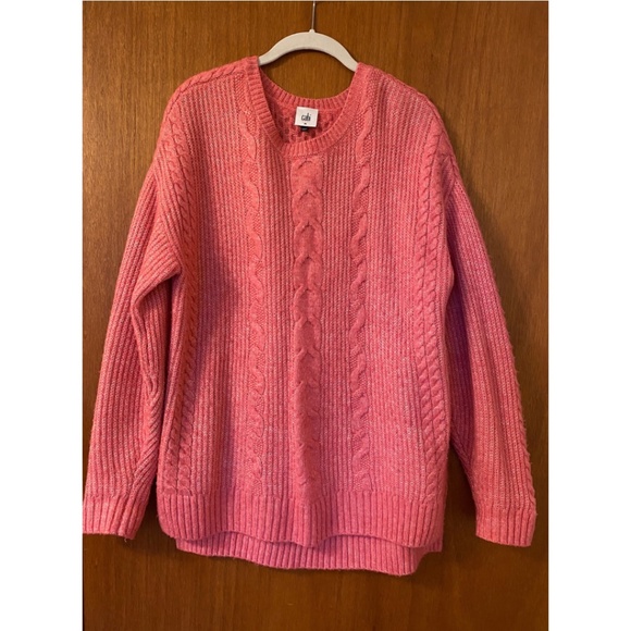 #4245 Cabi Pink Cable Elsa Soft Pullover Sweater - Medium - Picture 2 of 4